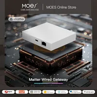 MOES Tuya Zigbee Matter Thread Gateway Smart Home Bridge Matter Hub Support Voice Control Siri Homekit Smartthings Google Alexa