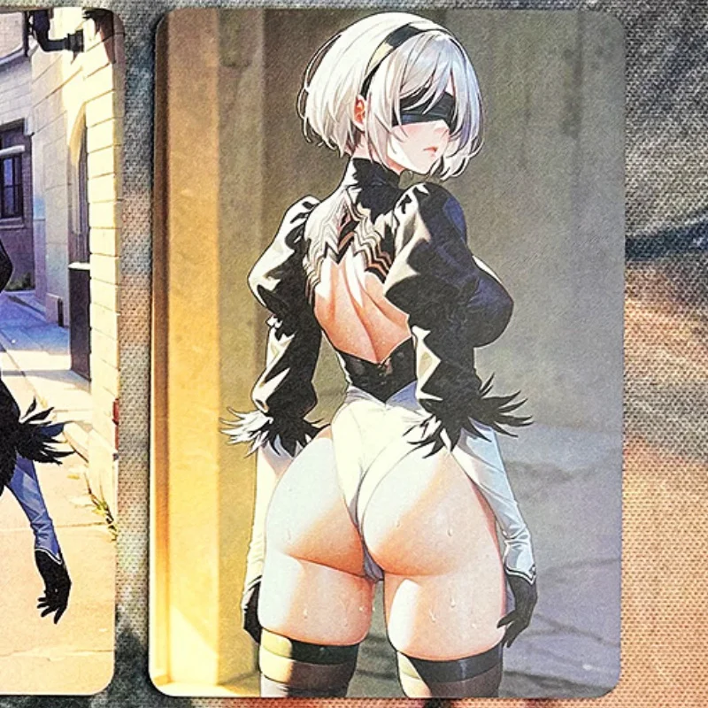 بطاقات مجموعة شخصيات أنيمي ، ألعاب ذاتية الصنع ، ACG Girl ، NieR Automata ، YoRHa ، No 2 ، Type B ، 2B ، ذاتية الصنع ، بطاقات فلاش ، اللون ، 5 ، مجموعة