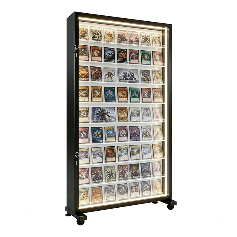 custom.Factory Direct Dustproof Cover Shatter-Resistant Transparent Sheet Window Trading Cards Tcg Card Display Cabi