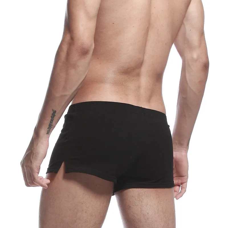 Baumwoll-Fitness-Shorts für Herren, Laufshorts, Sportshorts für Zuhause, Yoga, Workout, Training, Sommer, atmungsaktiv, locker, Unterwäsche, Herren-Boxershorts, Seobean – Detail 4