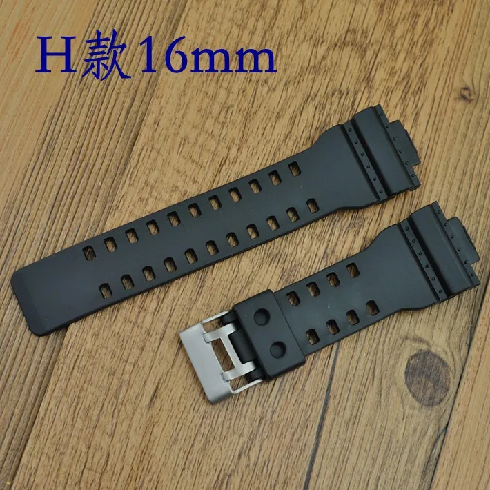 Rubber Bnad Black Sport Diving Silicone Watch Strap Band Metal Buckle For g-shock Casio Watch GA100/110/120/200/G8900/GLS