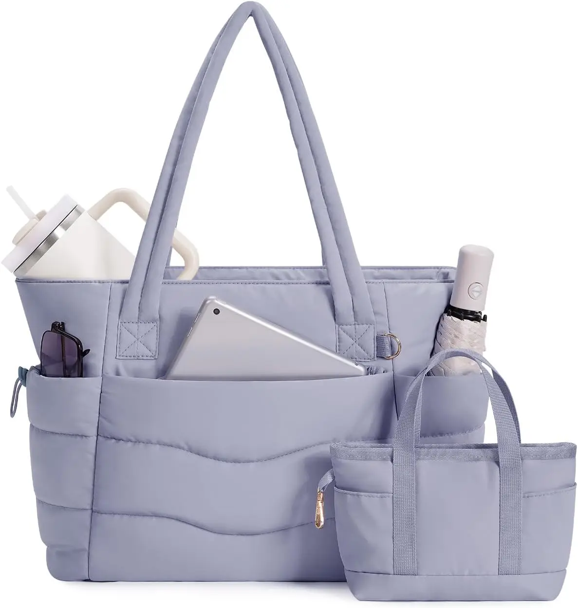 

Women's Work Tote Bag with Cup Holder, 15.6" Laptop Compartment & Trolley Sleeve for Travel