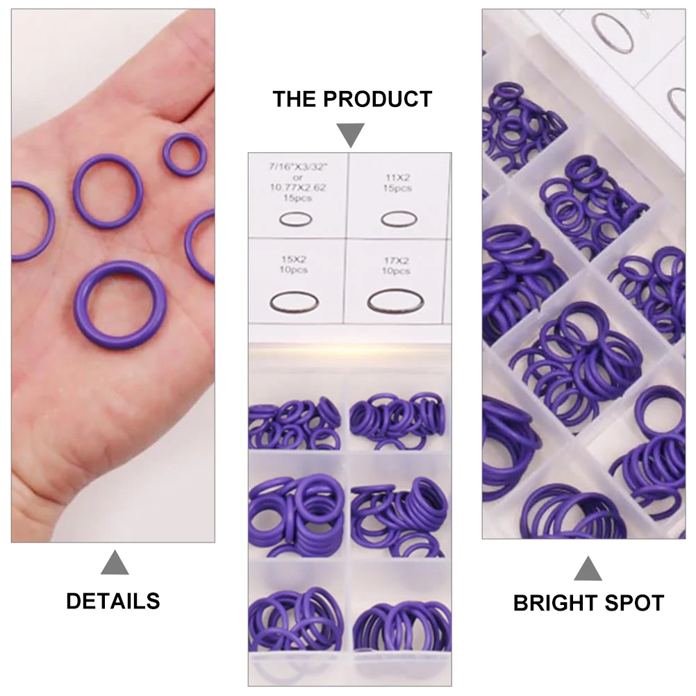 

270pcs O Gasket Assortment Kit Rubber Sealing Washer Automotive Seals Industrial Equipment Heat Resistance Durability