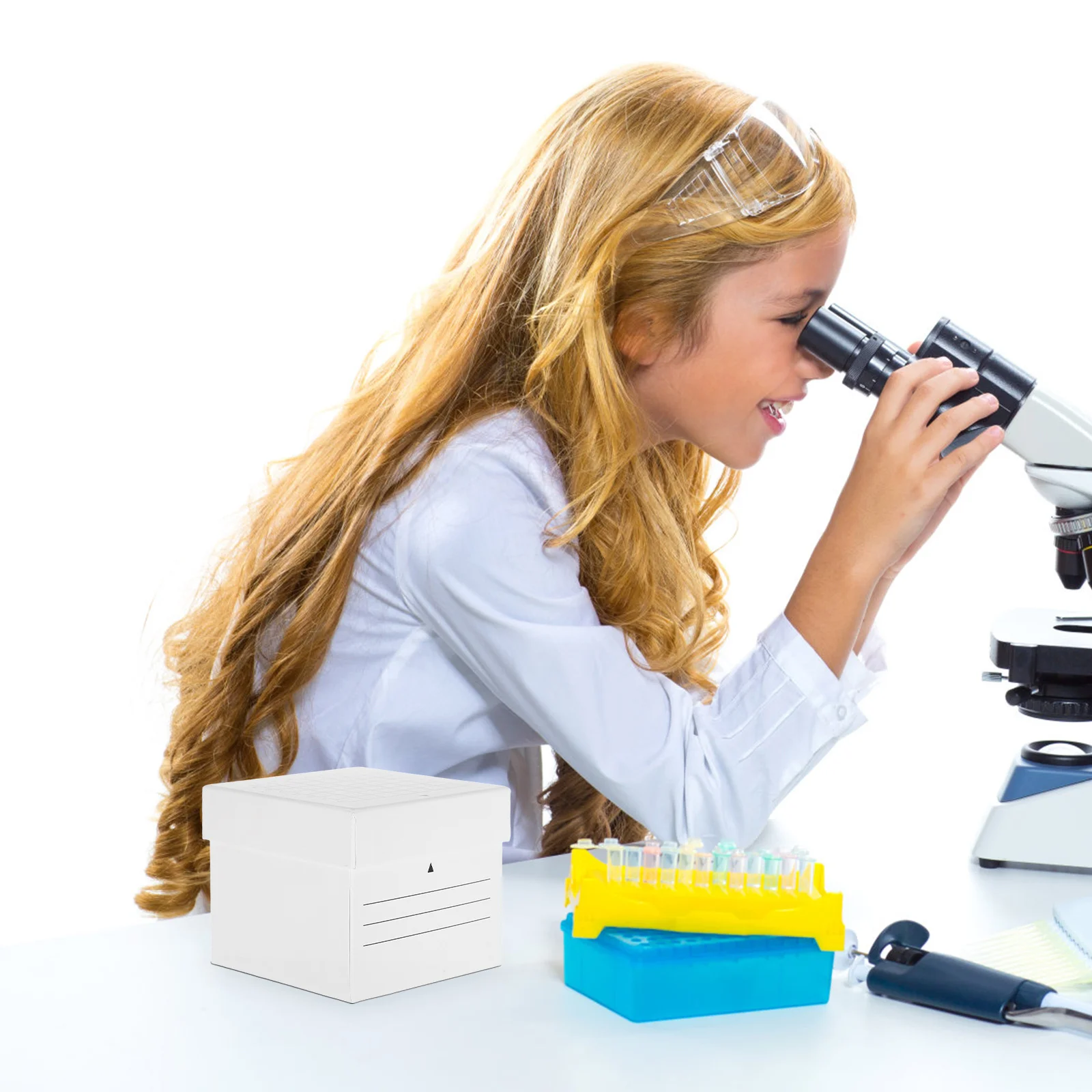 

Tube Box Freezer Storage Container With Compartments For Lab Sample Organization Lidded Vial Holder Laboratory