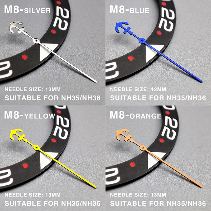 Modified Watch Hand for NH35/NH36/4R Movement Watch Pointer Anchor Shape Shape Pointers Parts Watch Repair Accessories