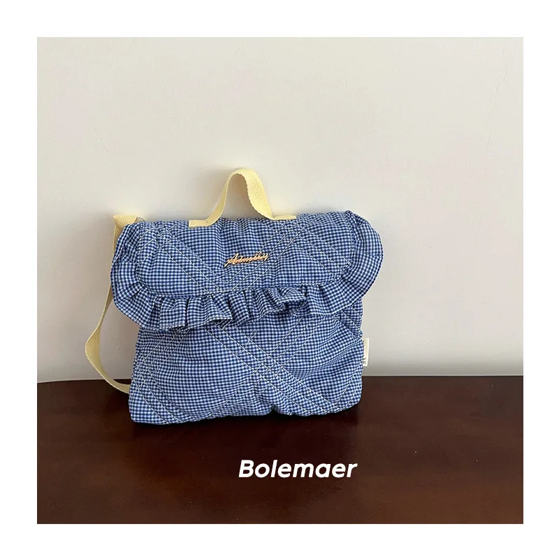 Bolso de hombro con volantes Kawaii para niños y niñas, bandolera de viaje, a la moda, para otoño e invierno, novedad de 2024