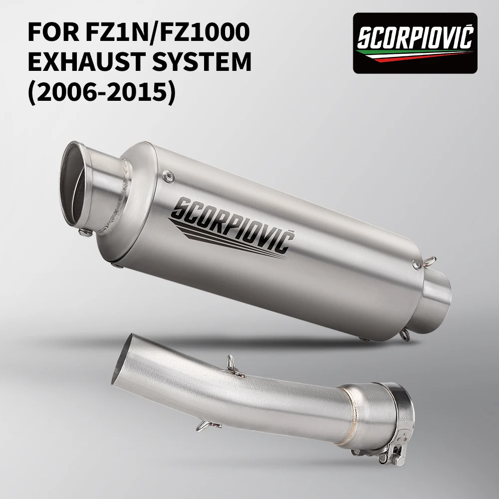 FOR Yamaha FZ1N FZ1000 2006-2015 51mm Stainless Steel Mid Exhaust Manifold F01 F02