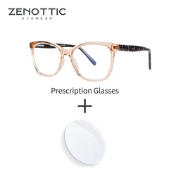 ZENOTTIC  Acetate Prescription Eyeglasses Square Full Rim Progressive Optical Glasses For Women Myopia Hyperopia Anti-blue light