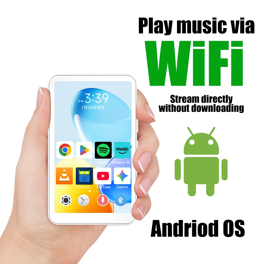 NEW 2026 Andriod MP3 Player Famue BF12 WiFi|4.0-inch Mini On