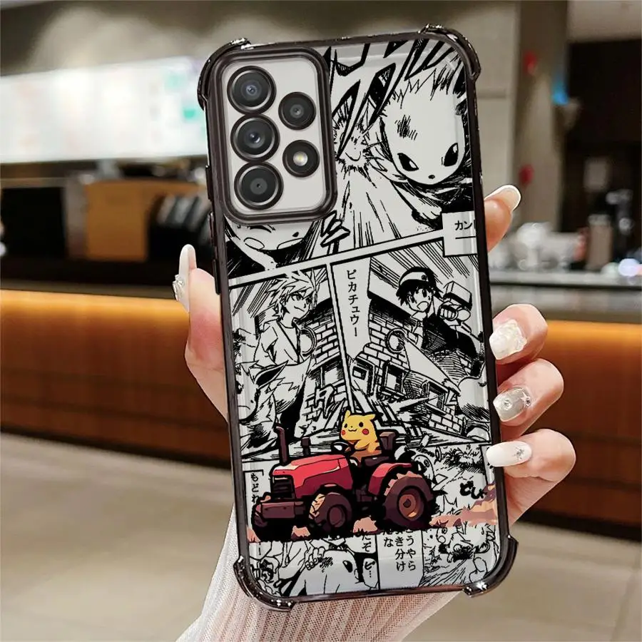 لطيف بيكاتشو لينة فوندا عودة غطاء الهاتف حقيبة لهاتف سامسونج غالاكسي A22 A12 A15 A30 A14 A25 A24 A36 A23 A35 A16 A13 #3