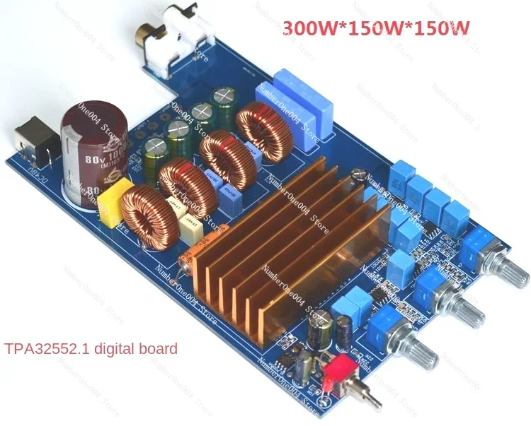 

YJ-TPA3255 Высокомощная цифровая плата усилителя мощности класса D HIFI 2.1, 300 Вт + 150 Вт + 150 Вт
