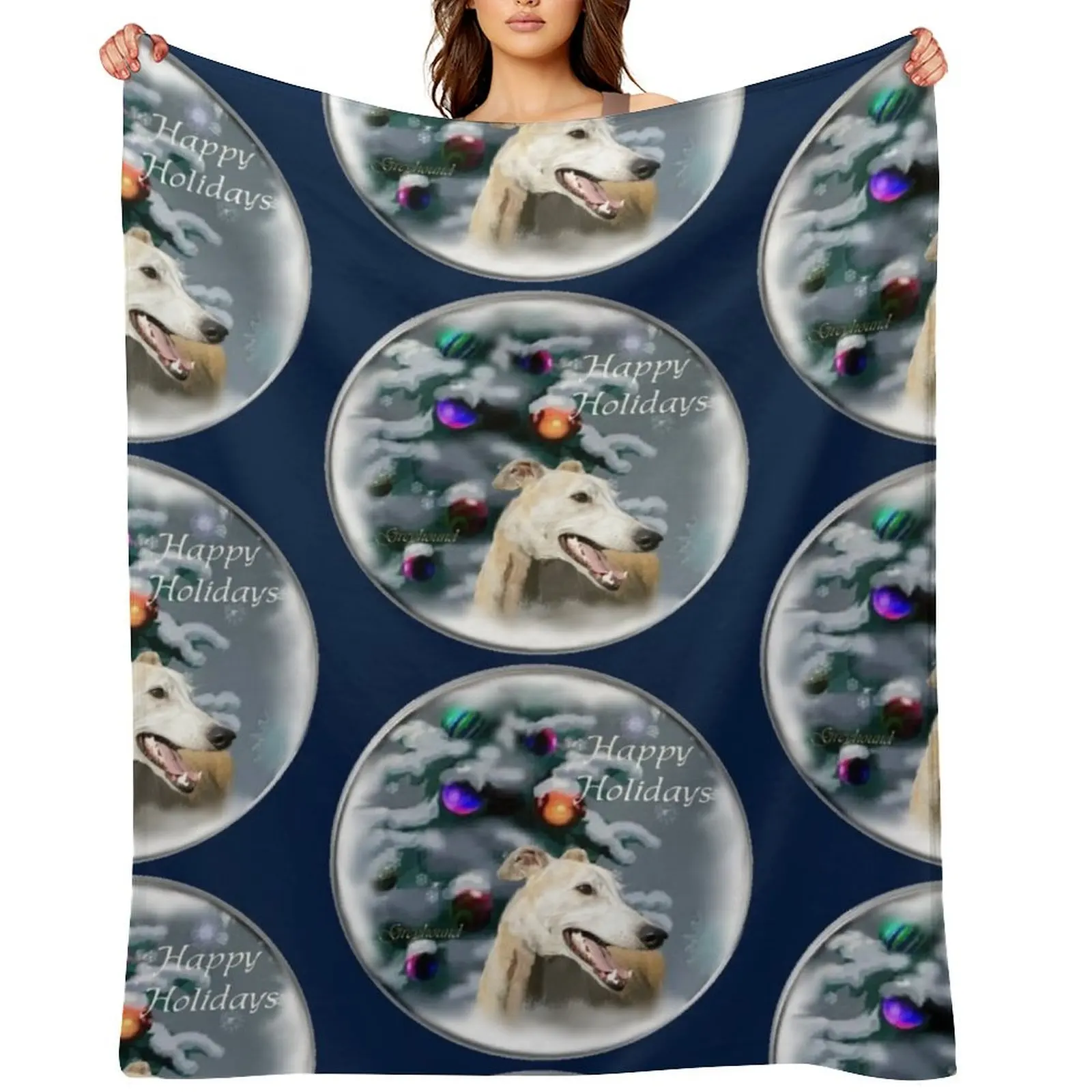 

Greyhound Lovers Christmas Gifts Throw Blanket for sofa Beautifuls warm winter Picnic Blankets