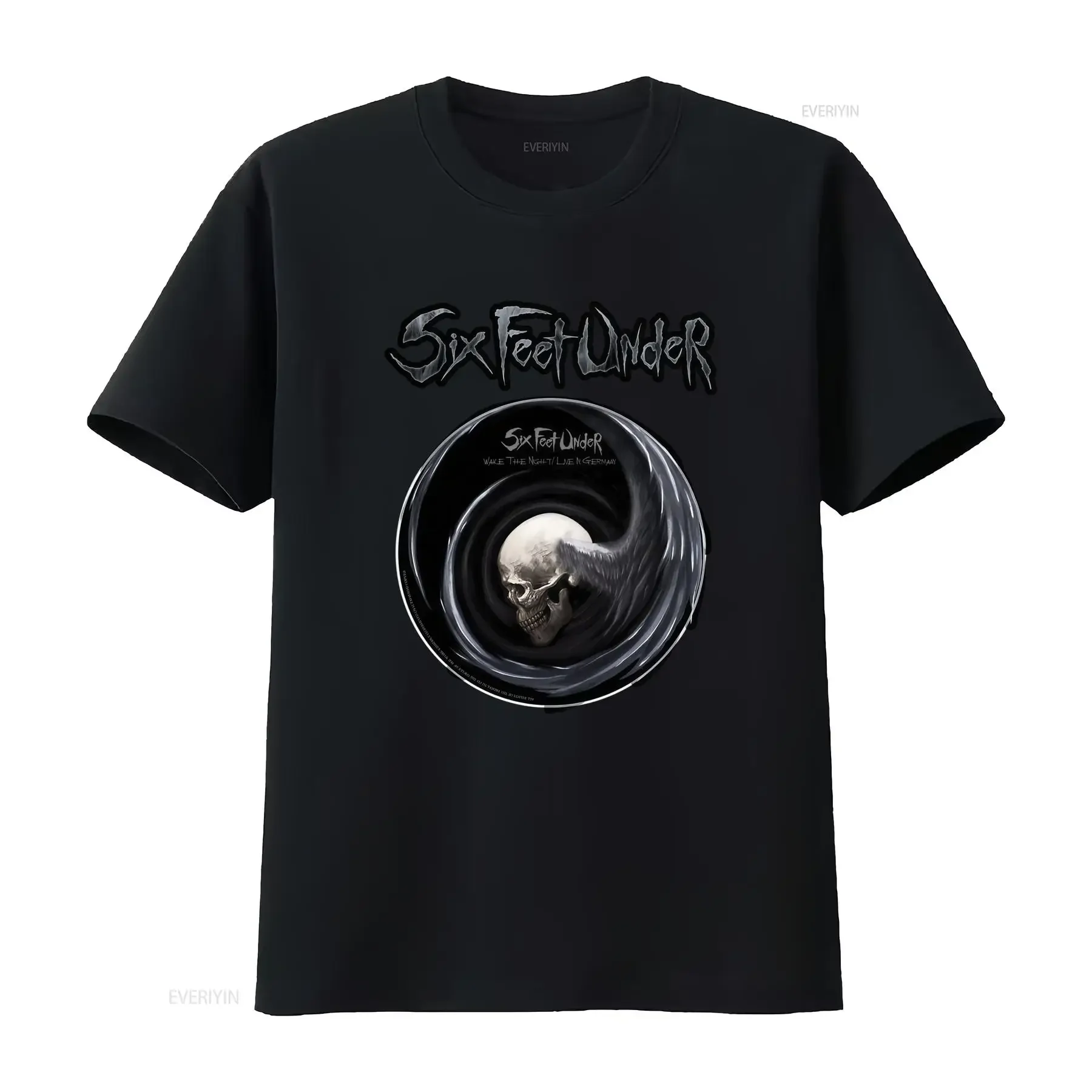 Six Feet Under 4 T Shirt Girocollo casual tessuto leggermente elasticizzato vestibilità regolare design stampato vintage