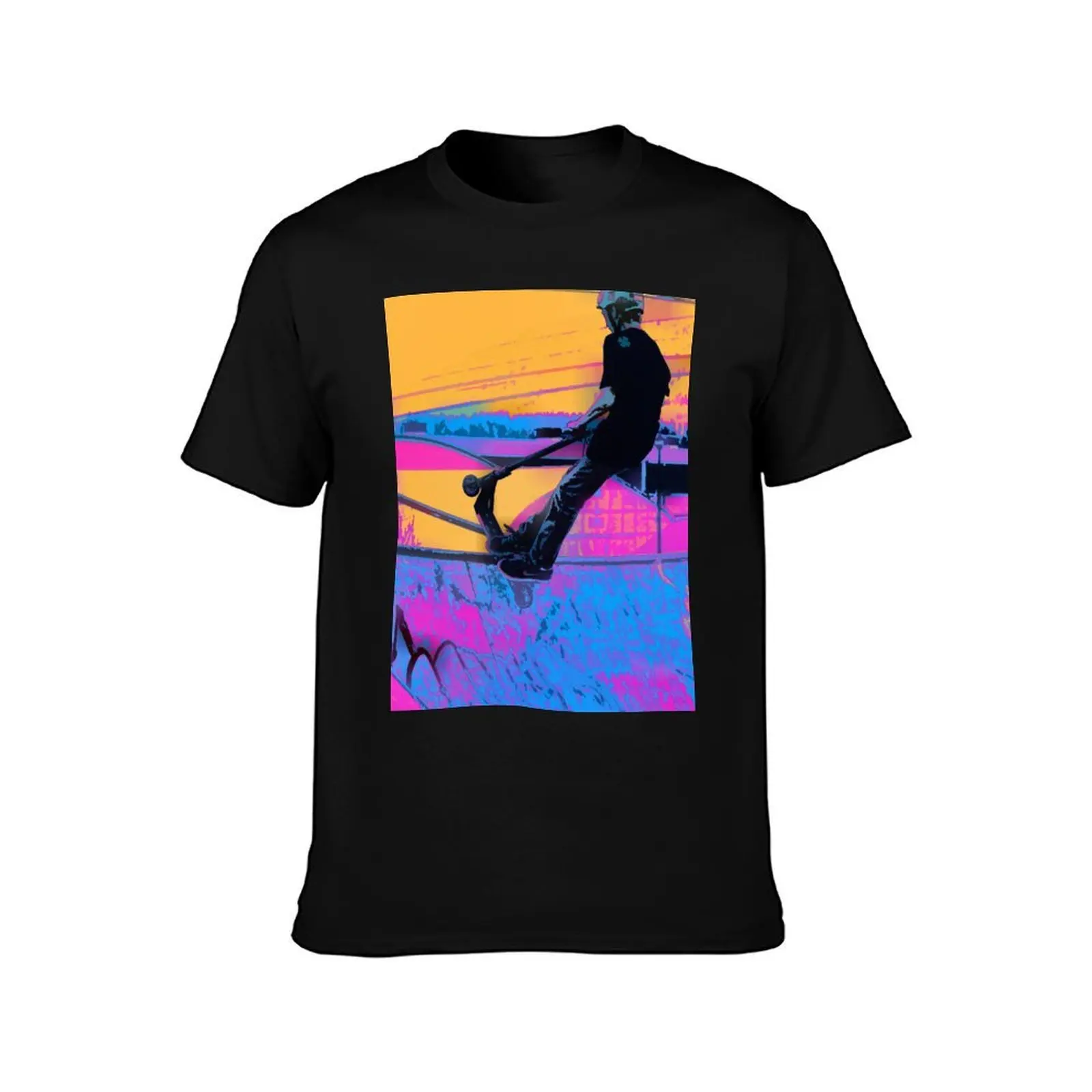 On Edge - Stunt Scooter Artwork T-Shirt Casual Everyday Wear T-Shirt