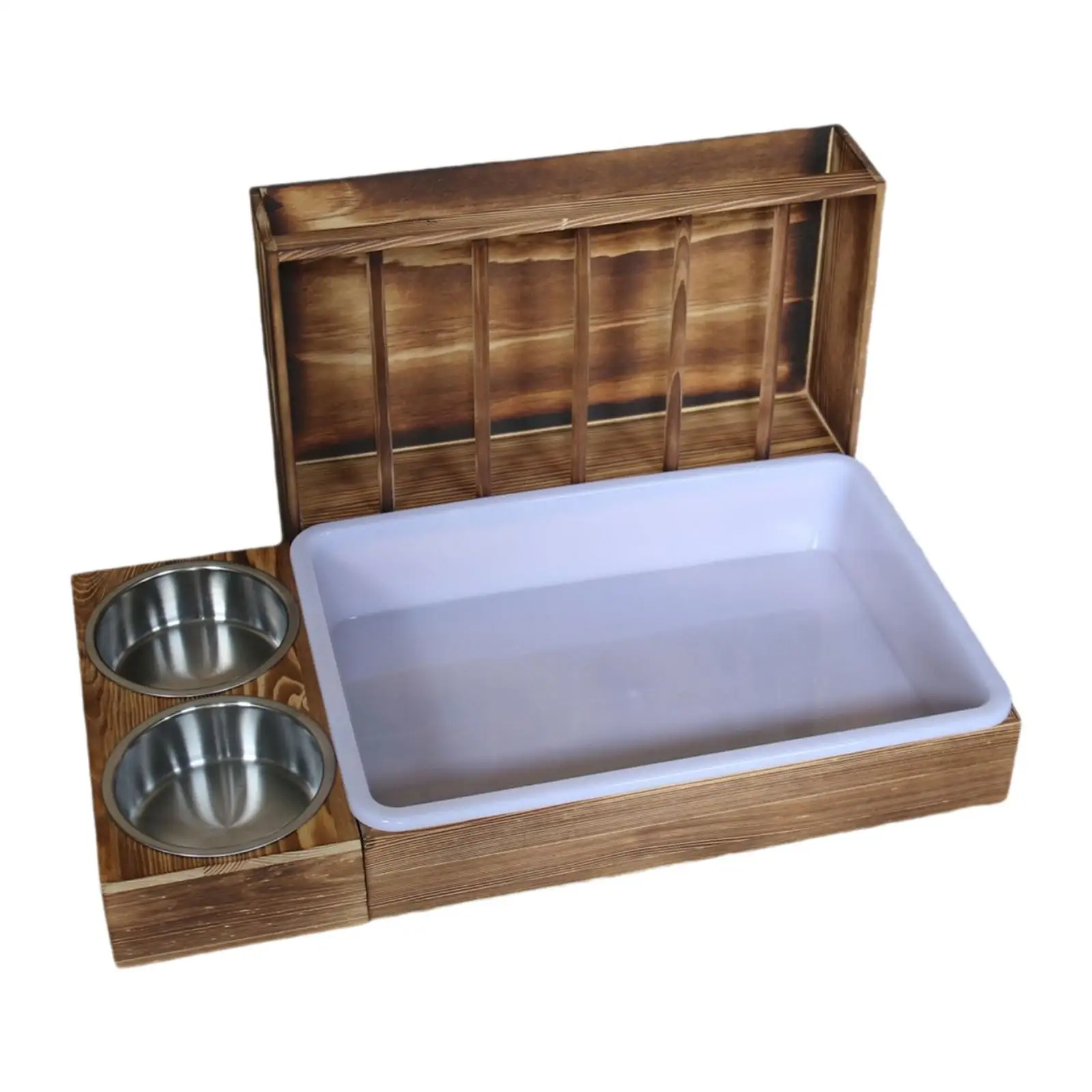 

Bunny Hay Manger Guinea Pig Bunnies 3 in 1 Rabbit Hay Feeder with Litter Box