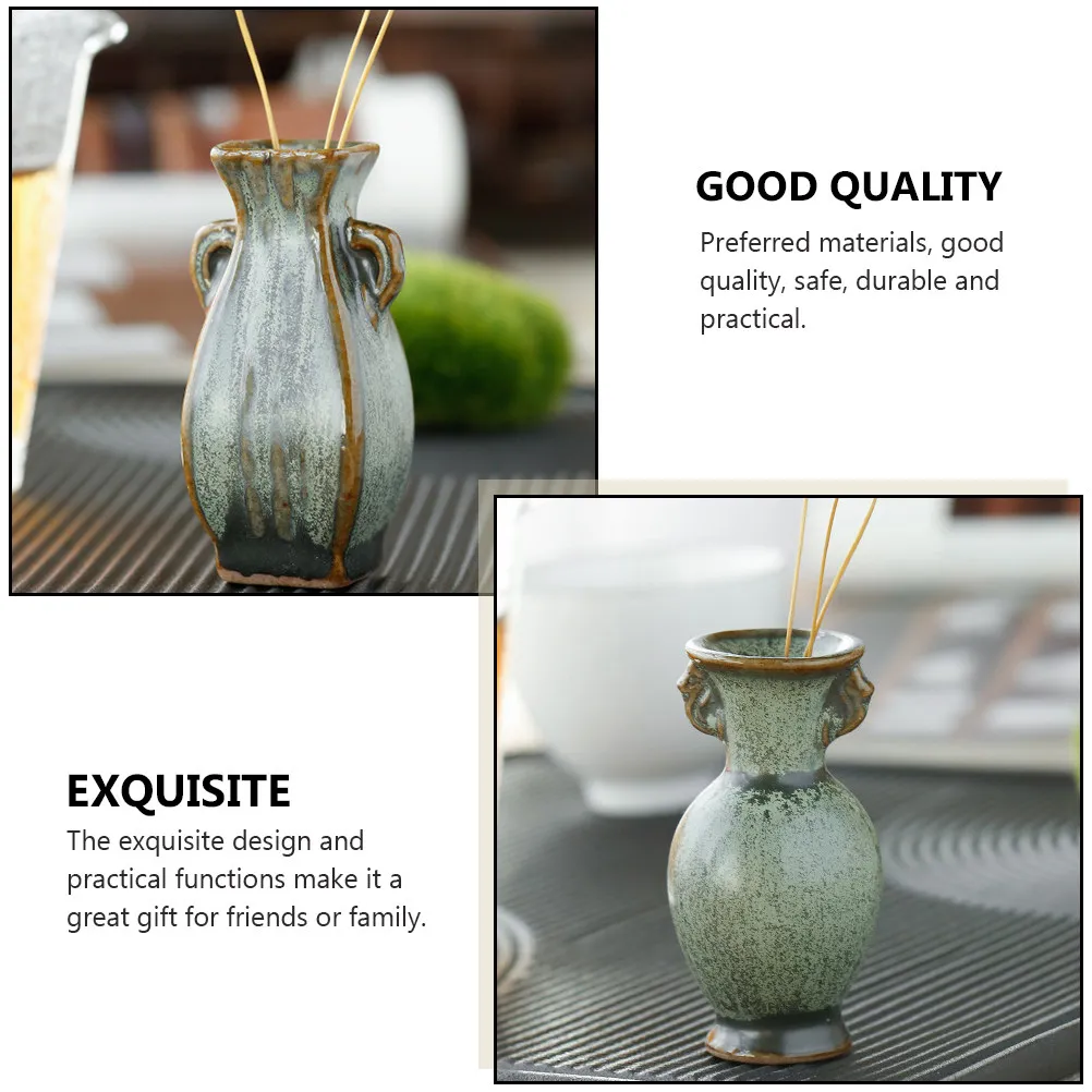4pcs Mini Ceramic Flower Pots Set – Desktop Plant Vases for Home & Office Decor