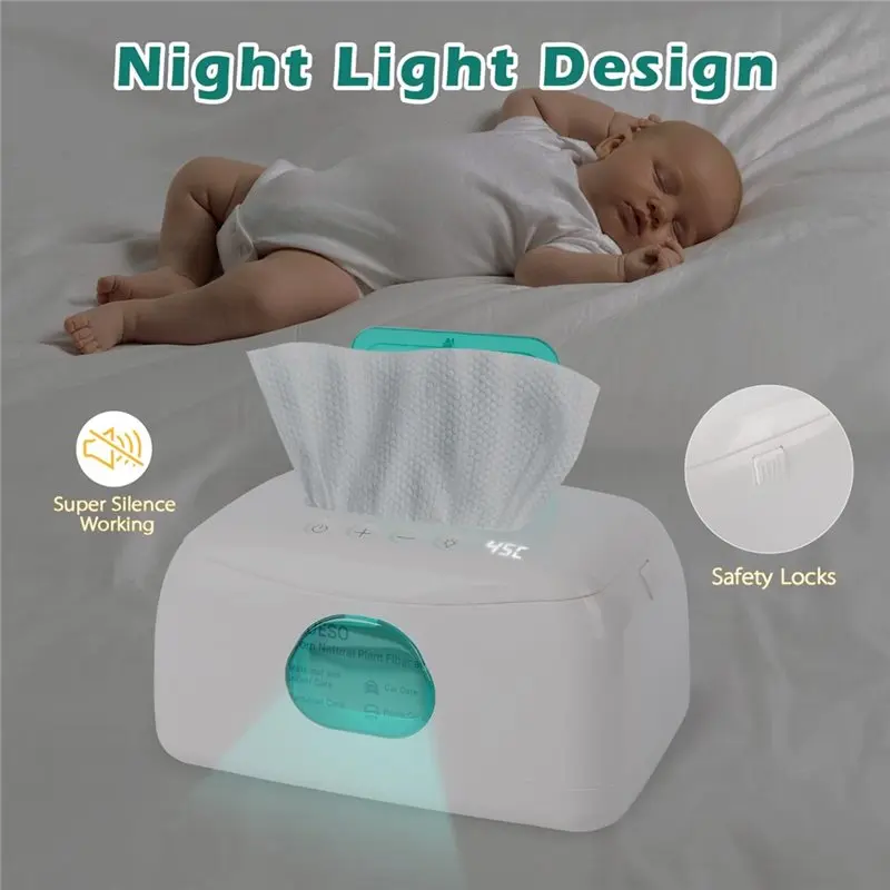 CYGJ-For Diaper Change Baby Wipe Warmer, 16-Step Heating, Portable USB-Wet Wipes Heater, Home Use Precisionheating