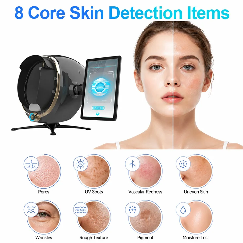 Portable Magic Mirror AI Skin Tester 3D Facial Analysis Scanner Smart Diagnosis Device For Home Beauty Salon Clinic
