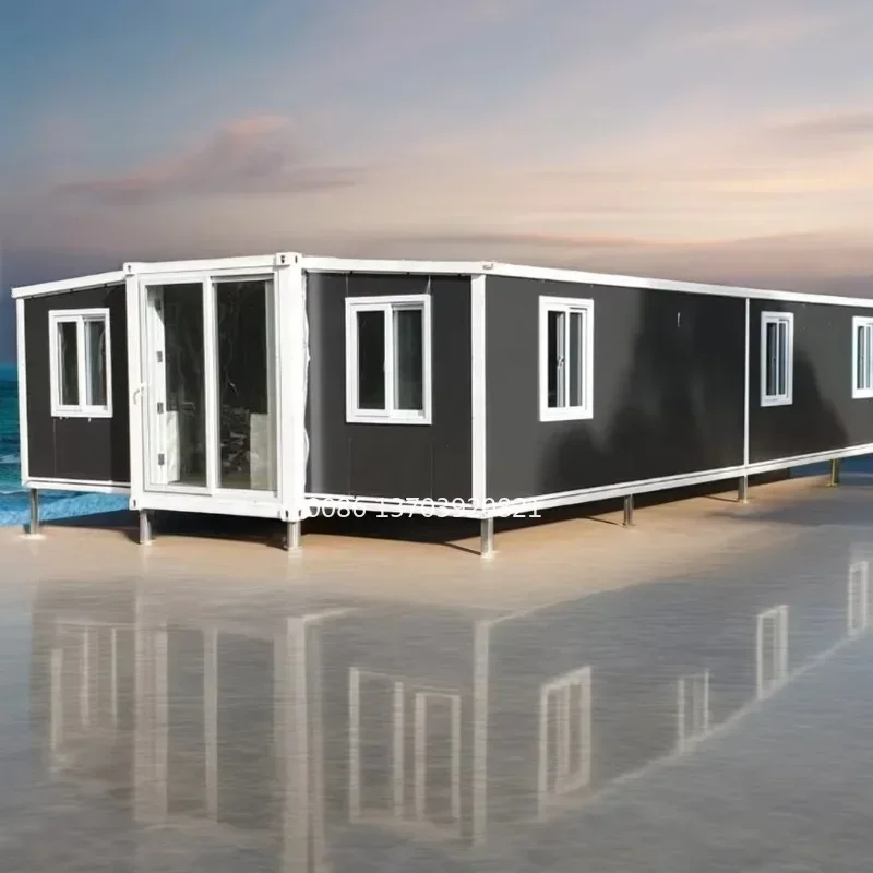 40ft Tiny House Shipping Container Expandable Steel Sandwich Panel Granny Flats Bedroom Office Hotel Kiosk Warehouse Apartment