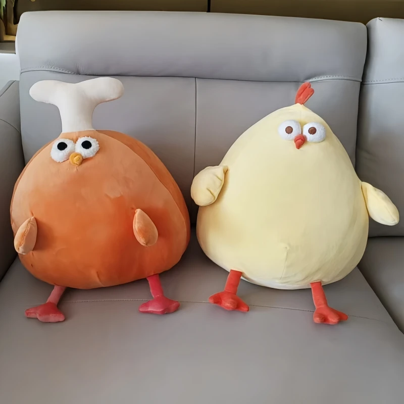 Official Miniso Dundun Chicken Plush Toy Cute Creative Vegetables Doll Throw Pillow Funny Friend Birthday Favorite Exquisite Gif