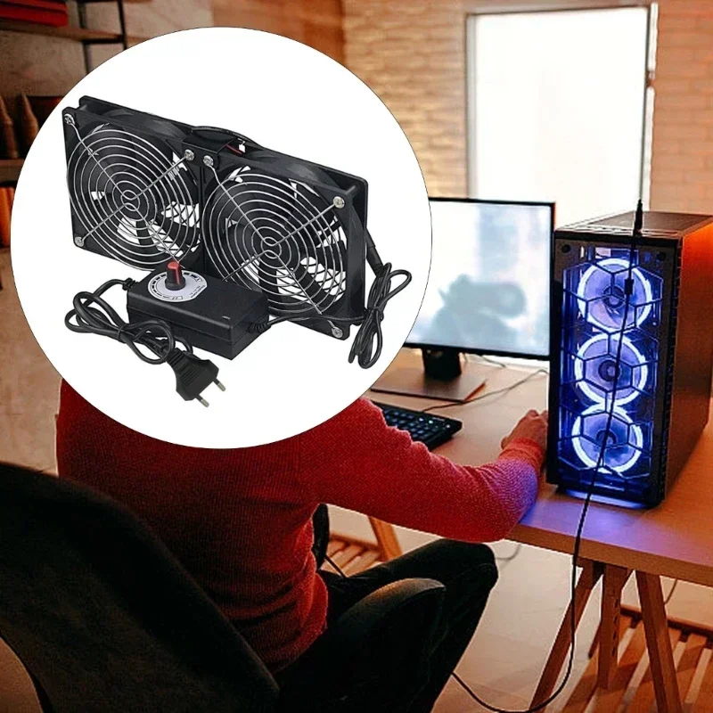 120 мм компьютерный вентилятор с вилкой, большие вентиляторы с регулятором скорости 100 В 240 В для вентиляции охлаждающего шкафа сервера