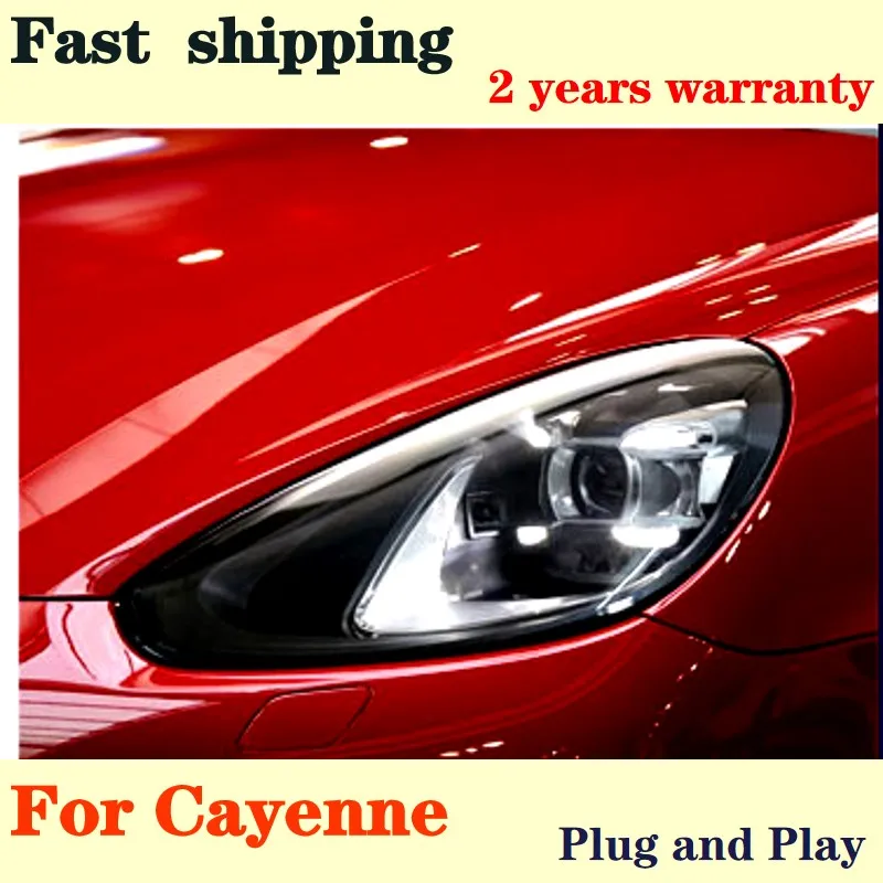 

Head Lamp for Cayenne LED Head light 2011-2018 Headlights Cayenne DRL Turn Signal High Beam Angel Eye Projector Lens