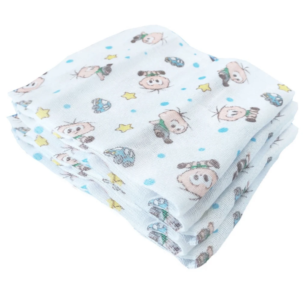 5 Luxury Cloth Diapers Monica's Class Baby Boy Blue Baby Extra Soft Absorption 100% Cotton