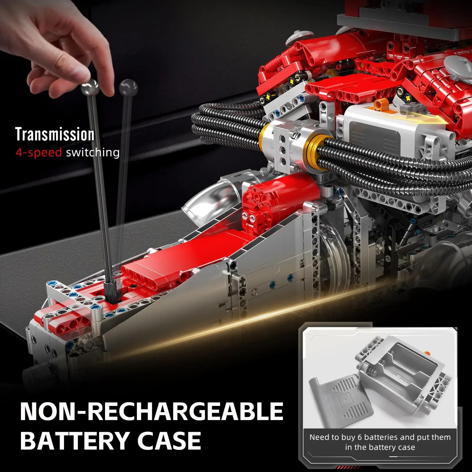 3472Pcs Motor Modell Baustein Kit Sport Auto Motor Mechanische Set Getriebe Verknüpfung Montage Jungen Spielzeug