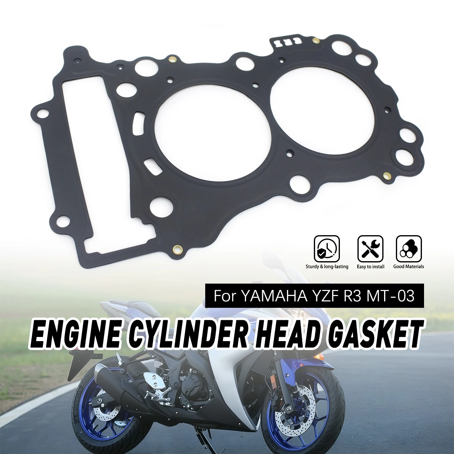 Motorcycle Engine Seal Cylinder Head Cover Gasket For Yamaha YZFR3 YZF R3 2015-2024 2023 MT-03 MT03 2020-2024 2MS-E1181-00-00
