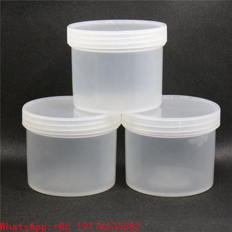 

150ml 5oz 250ml 8oz clear Plastic Jar With White Transparent Cap Slime Storage Container Wide Mouth