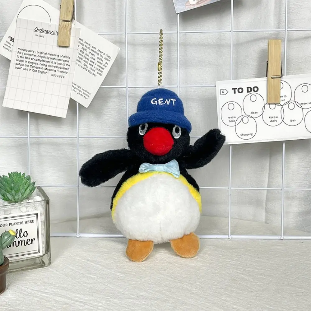 Portachiavi regalo per bambola di peluche con ciondolo a forma di pinguino in cotone PP creativo