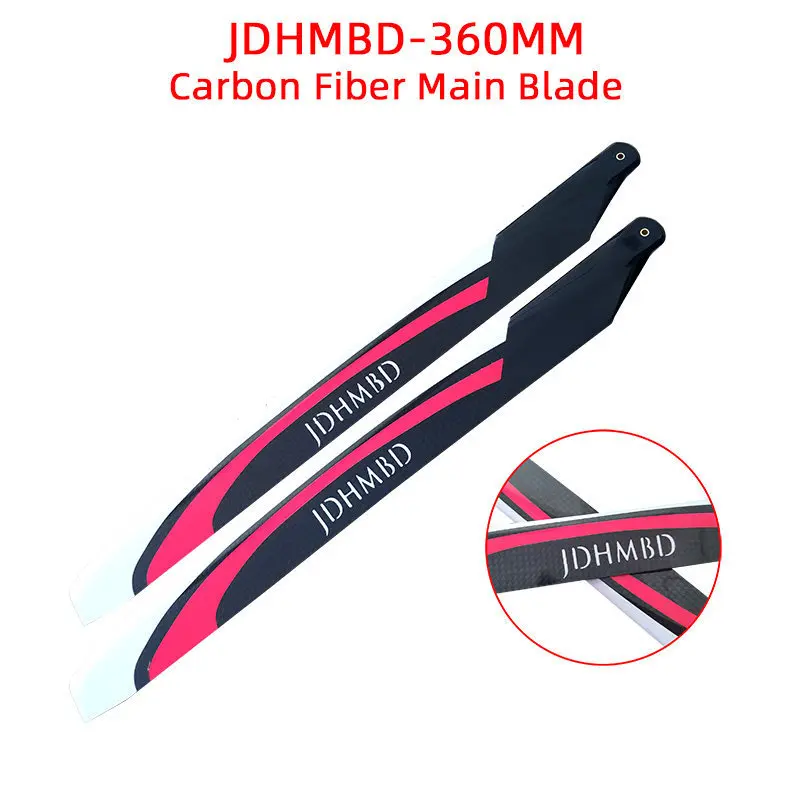 Jdhmbd Rc Helicopter Main Blade 360/380/420/510/560/690mm 470 Rc Helicopter Blade Carbon Fiber Tail Rotor Blade Main Rotor view 4