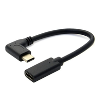 90 Degree Right Angled USB-C USB 3.1 Type C Male to Female Extension Data Cable for Mobile Phone Tablet 20cm