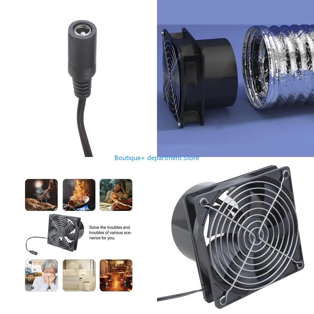 E1PD 65CFM Plastic Ventilation Blower With 163cm Power Cord For Basement And Attic Use