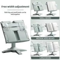 Adjustable Rotatable Portable Reading Bookshelf Multifunctional Document Holder Lifting Book Support Stand for Home 2