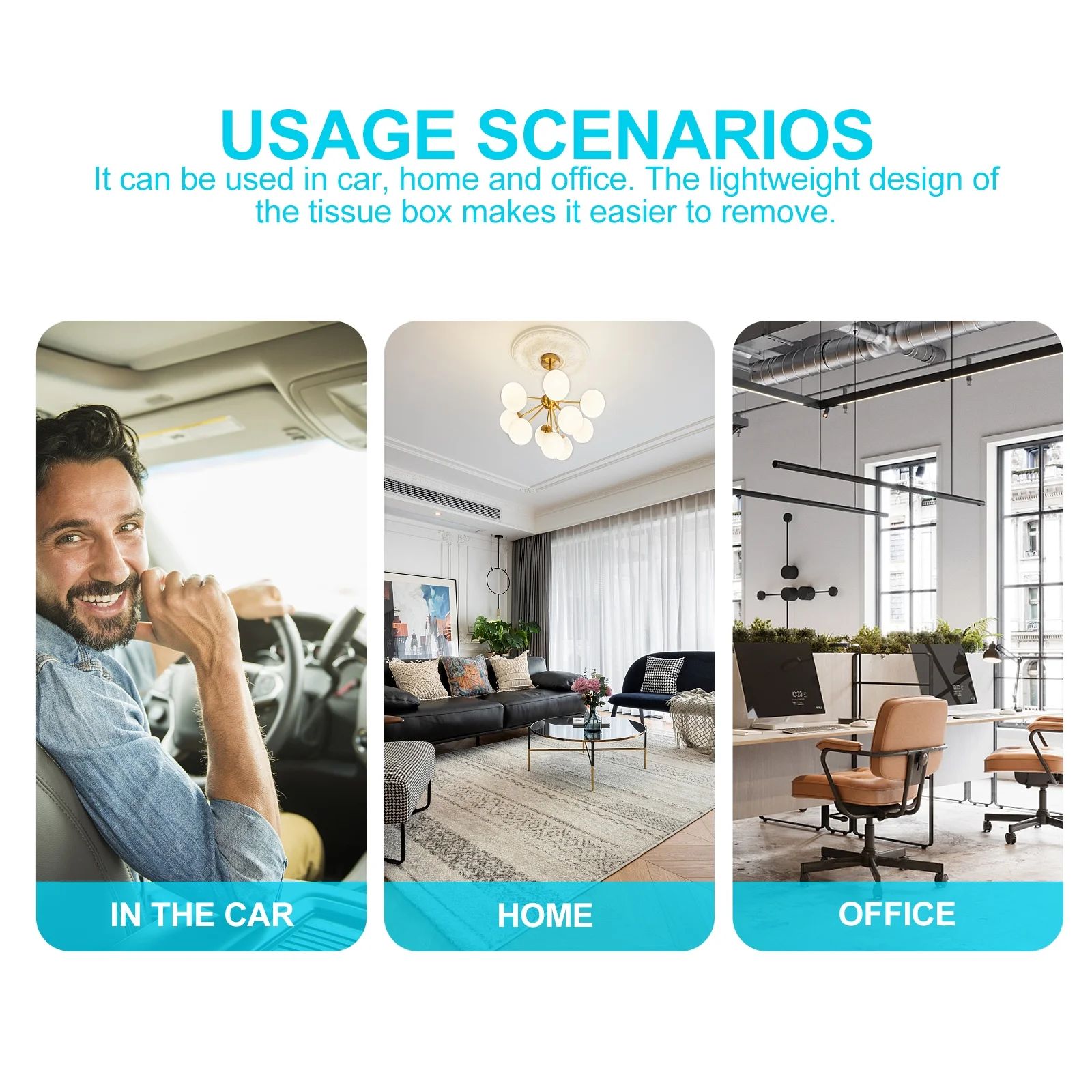 

Large Tissue Box Premium Lightweight Desktop Organizer For Home Car Kitchen Bathroom Napkin Storage Container