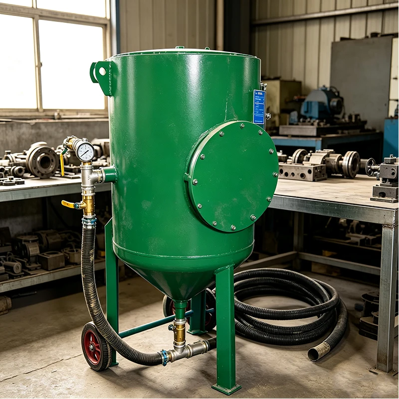 Sand Blasting Cabinet for Automotive Parts Paint Removal Rust Cleaning and Surface Preparation in Vehicle Repair Centers