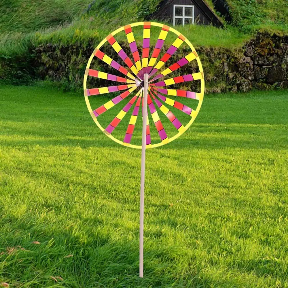 Moulin à vent rotatif à une couche pour enfants, jouet d'extérieur d'intérêt traditionnel, jouets pour enfants, cadeaux