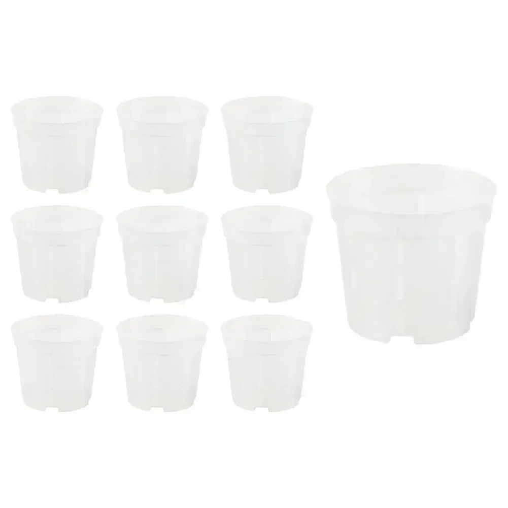 Breathable Plastic Pot Root Control Pot 13*11cm Sturdy PP Resin Versatile For Orchids 10 Piece Set For Dendrobium
