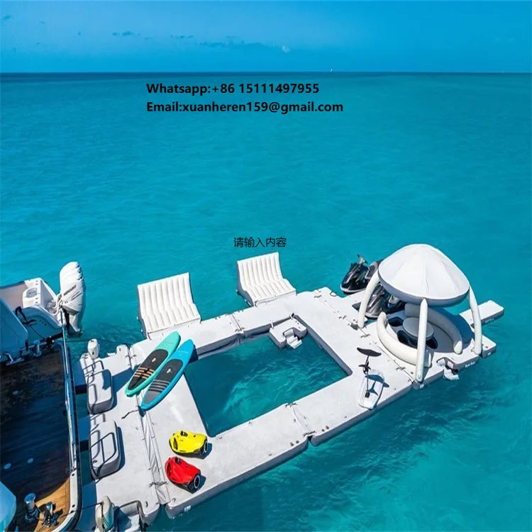 Relaxing Inflatables Sofa Chair Pool Float Water Play Equipment Lounges Floating Island Inflatable Pontoons