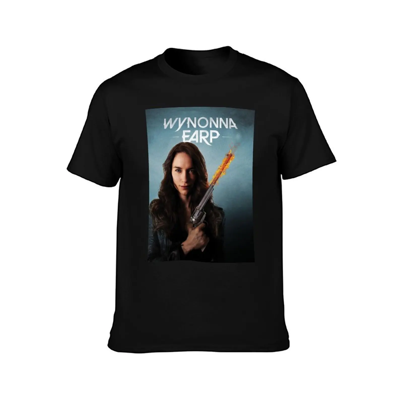 wynonna earp poster T-Shirt, Summer Casual Cotton Tee, Oversized Streetwear Tops, Vintage Graphic Print, Loose Fit Short Sleeve