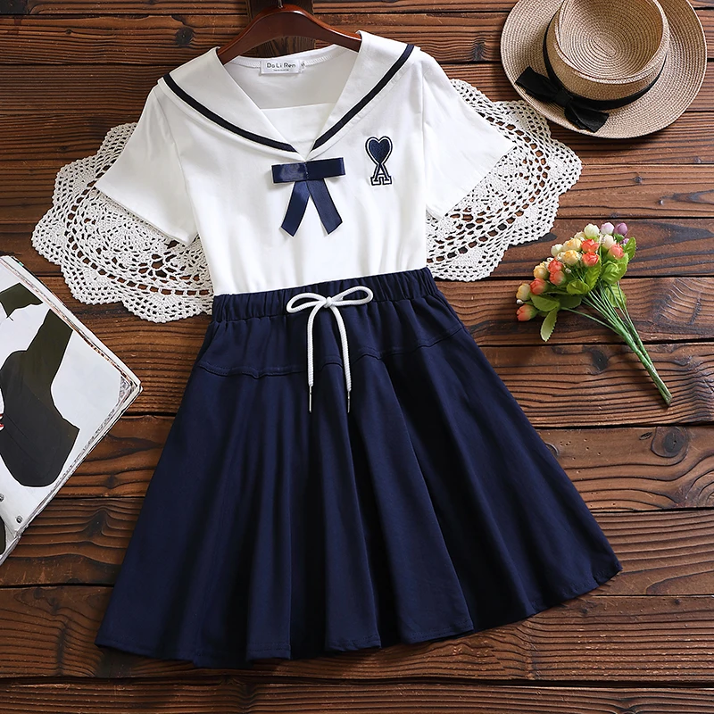 Mori girl cute vestidos New summer fashion short sleeve student kawaii dress