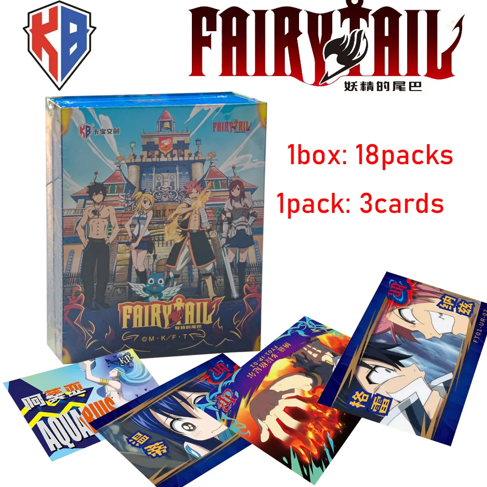 New KB FAIRY TAIL Endless Adventure Card Guild Dragneel Laxus Dreyar Anime Peripheral Card Board Game Collection Card Toys Gifts