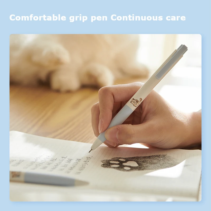 Kaco Cute Panda Gel Pen Set ,0.5mm Quick Drying Smooth Writing Signature Pen, Kawaii Learning Stationery Supplies For Cat Lovers