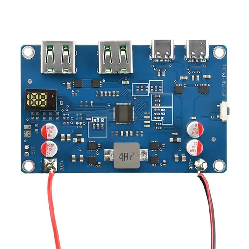 ABQU 100W PD QC Power Bank Module Lithium Battery Protection Board 2-6S 4.2V 4.35V 4.5V Fast Charging