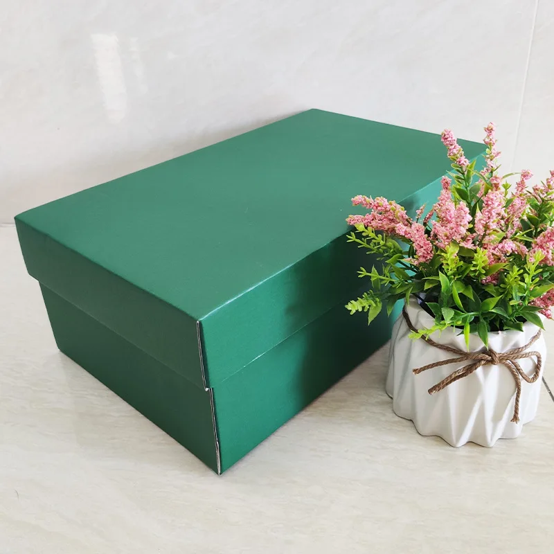 5Packs Gift Paper Boxes Corrugated Cardboard Box Delivery Box Packaging Blank Carton Business Mailing Box Shoes Box For Shipping