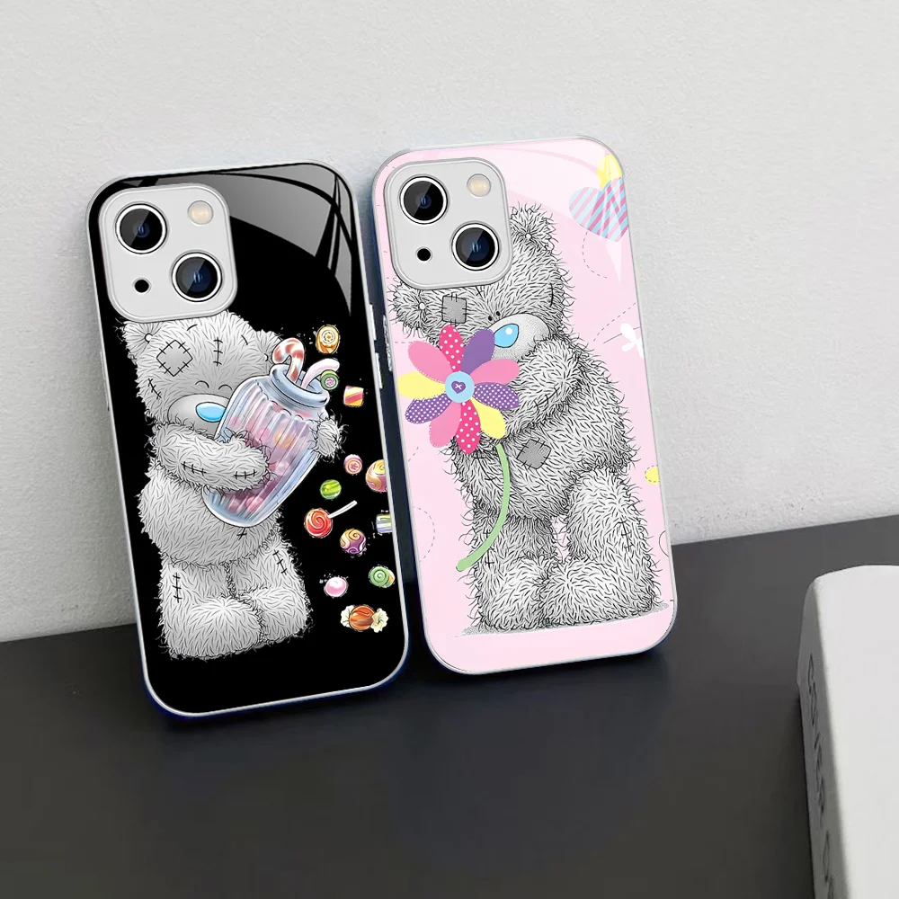 Cute Tatty Teddy Phone Case For iPhone 14 13 12 Mini 11 Pro XS Max X XR 14 Plus Tempered Glass Cover