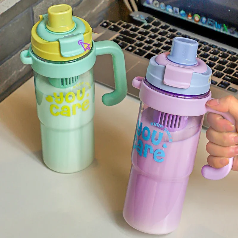 1200ML Portable Straw Water Bottle Handheld Large Capacity Sports Mug Drinking Cup for Female Cold and Hot Water Bottle Outdoor