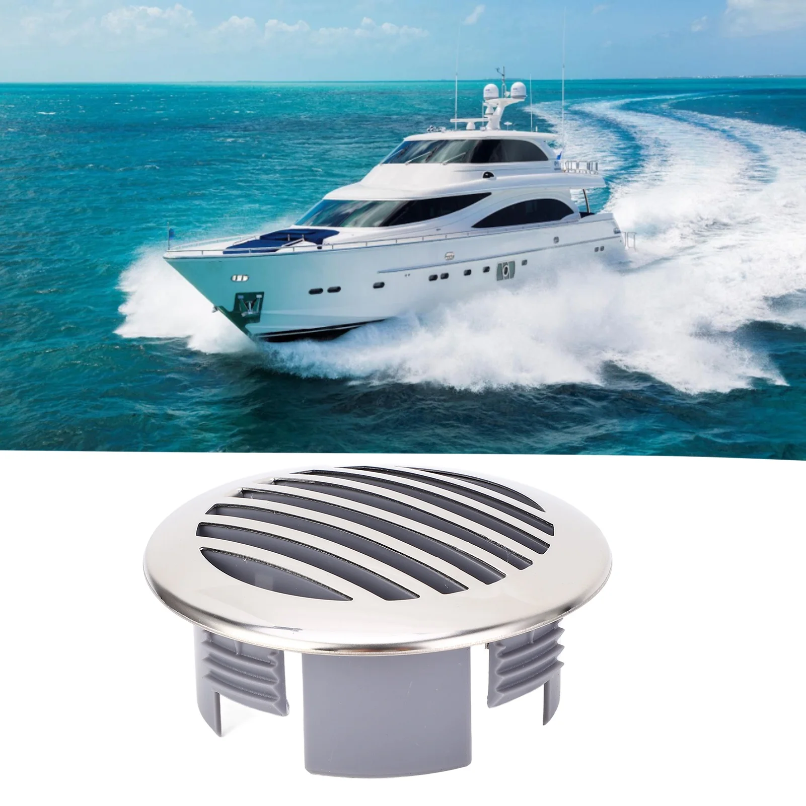 

4pcs Boats Airflow Vent Cover 3.5in 316 Stainless Steel High Polished Cap For Yachts RVs