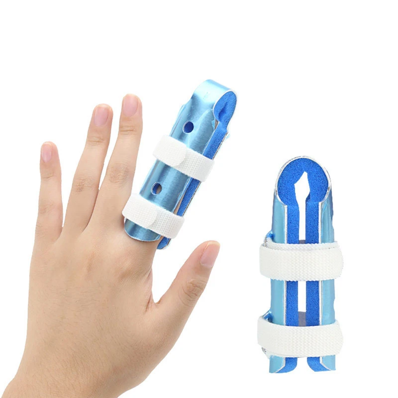 Blue Finger Splint Brace Arthritis Joint Corrector Finger Support Fixed Finger Straightener Brace Orthopedic Correction Tool